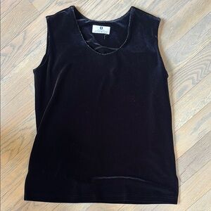 Givenchy Black Velvet Sleeveless Top & Matching Pants